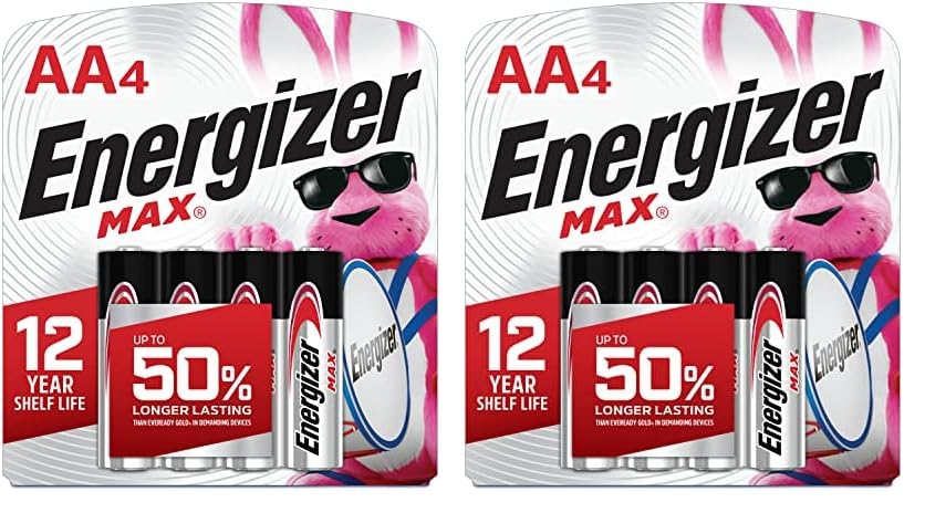Energizer AA Batteries, Max Double A Battery Alkaline, 8 Count (Pack of 4)