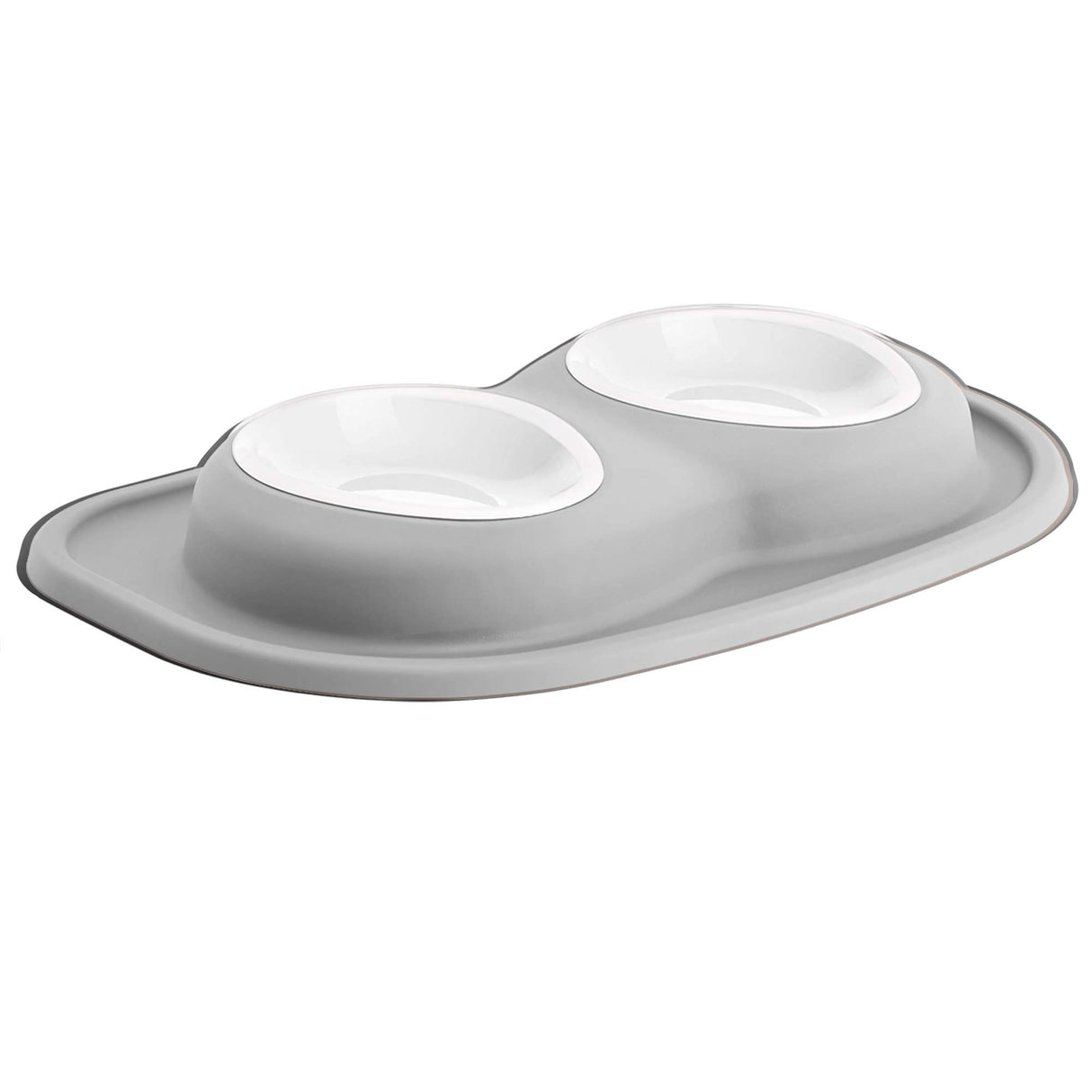 WeatherTech Double Low Pet Feeding System w/Plastic Dog/Cat Bowls - 8 oz (1 Cup) Dark Grey (PDL0801DG)