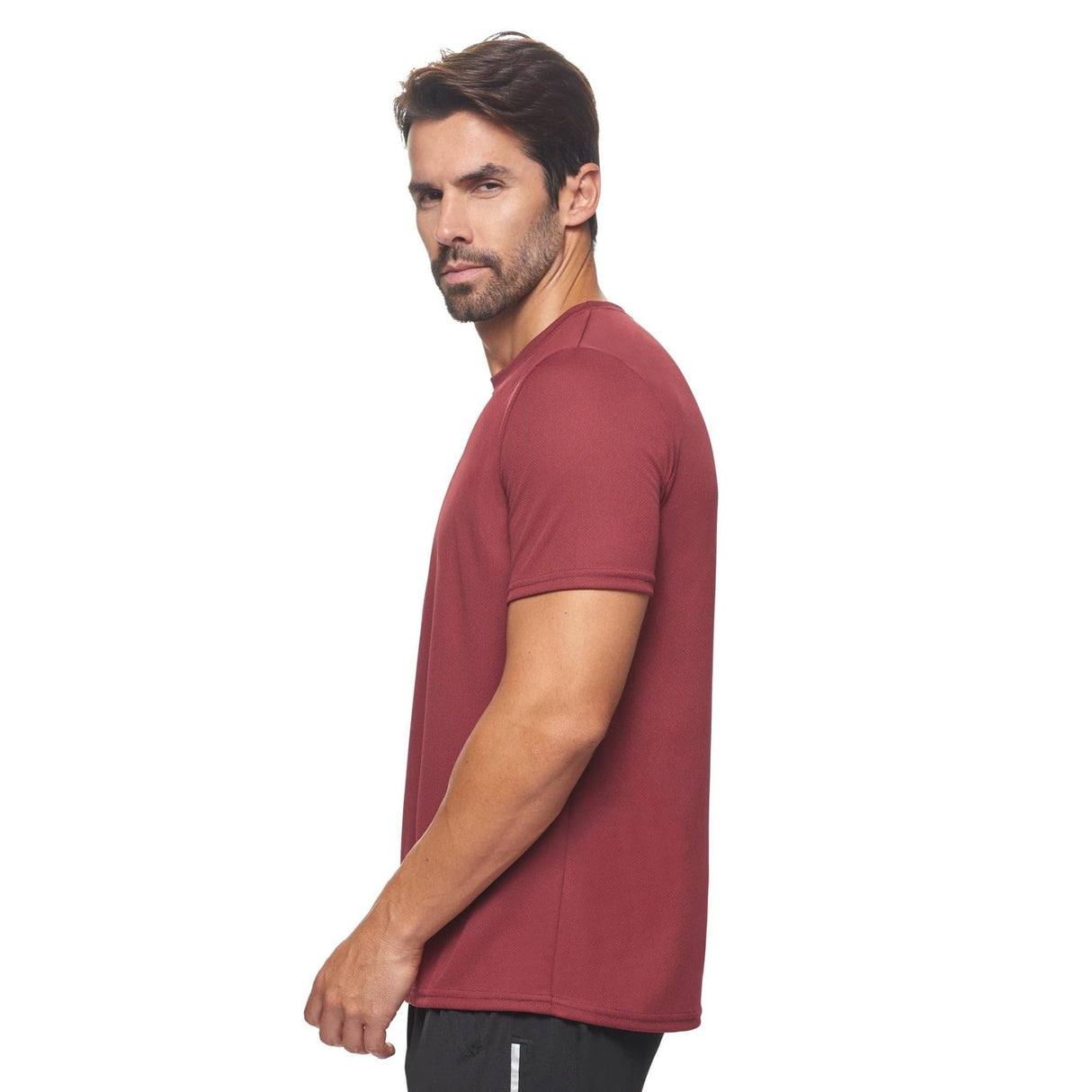 Expert Brand USA-Made Men's Oxymesh Crewneck Short Sleeve Active T-Shirt for Sports Hiking Running Gym