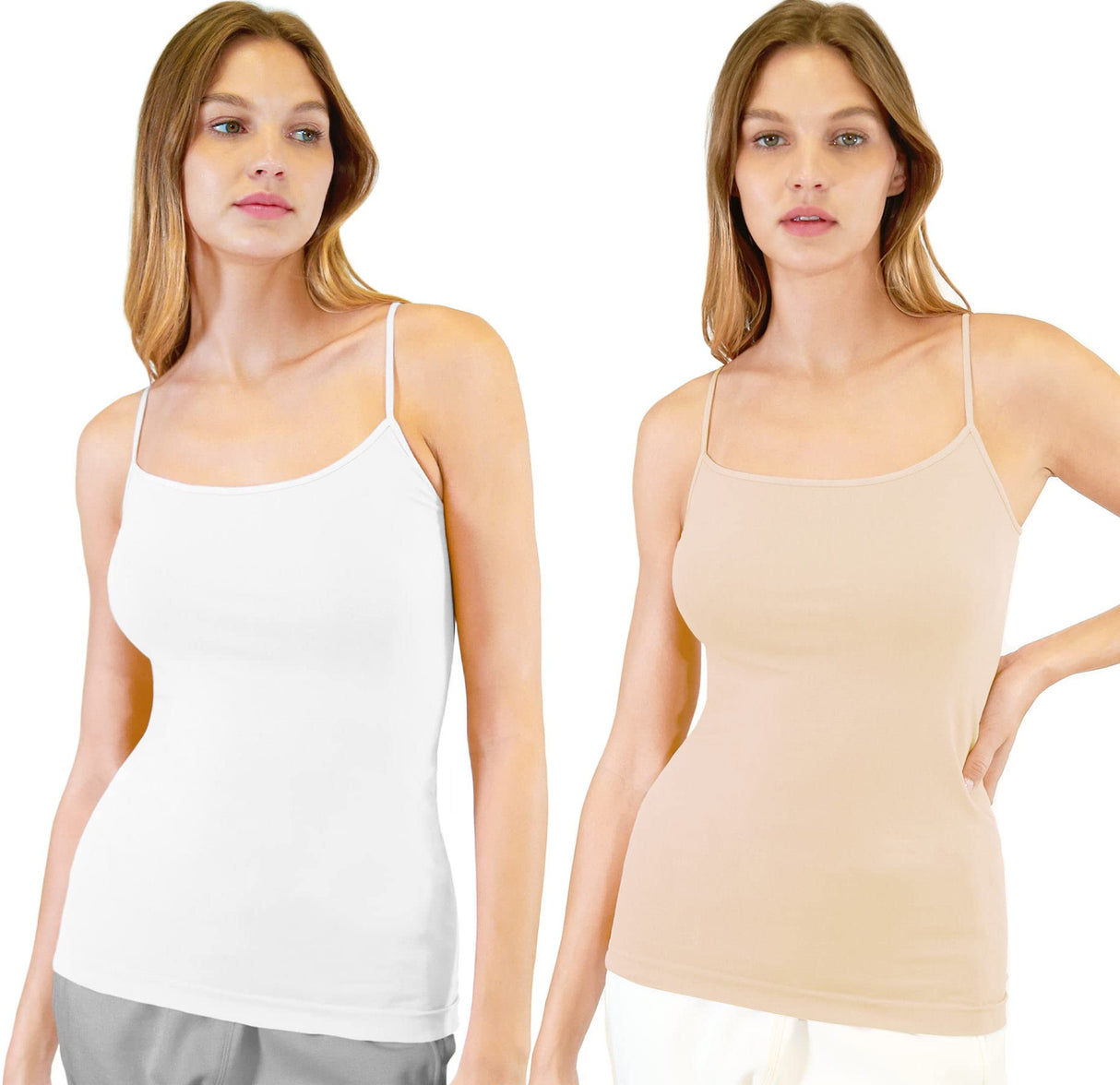 NIKIBIKI Women Seamless Basic Camisole, Made in U.S.A, One Size