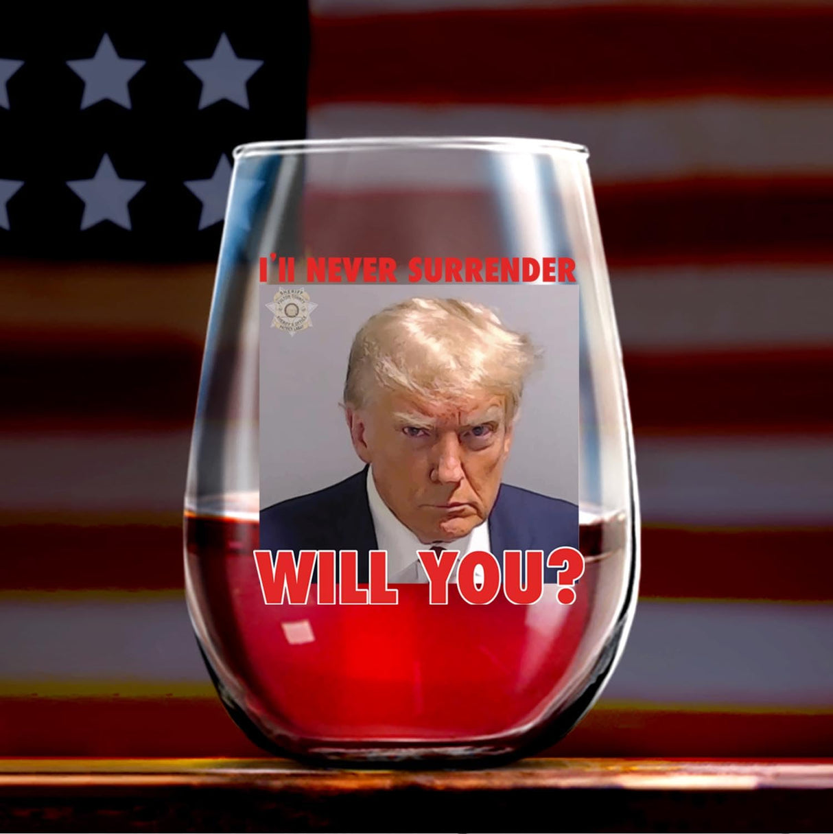 Trump Mugshot Shot Glass | Trump Lovers Gift | Gift for Him - Set of 4 (2 oz)