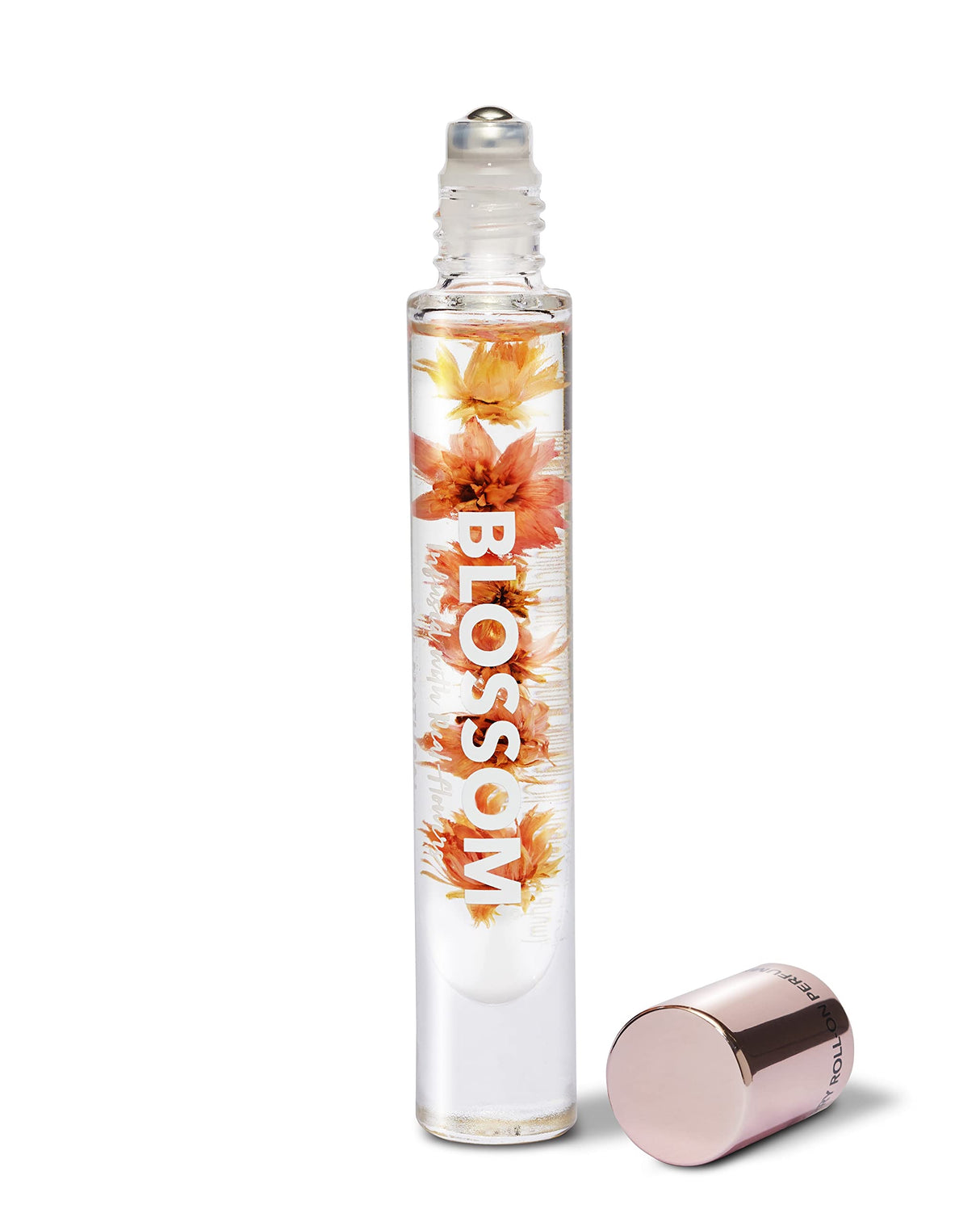 Blossom Roll on Perfume Oil for Women, Alcohol Free Rollerball Perfume with Essential Oil, Infused with Real Flowers, Made in USA, 0.20 oz (Lemon, Bergamot, Violet, White Musk), Cactus Flower