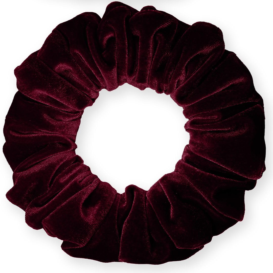Velvet Scrunchies Jumbo Size Plush Big Ponytail Holders Thick Braided Locked Hair Big Made in the USA Green Pine