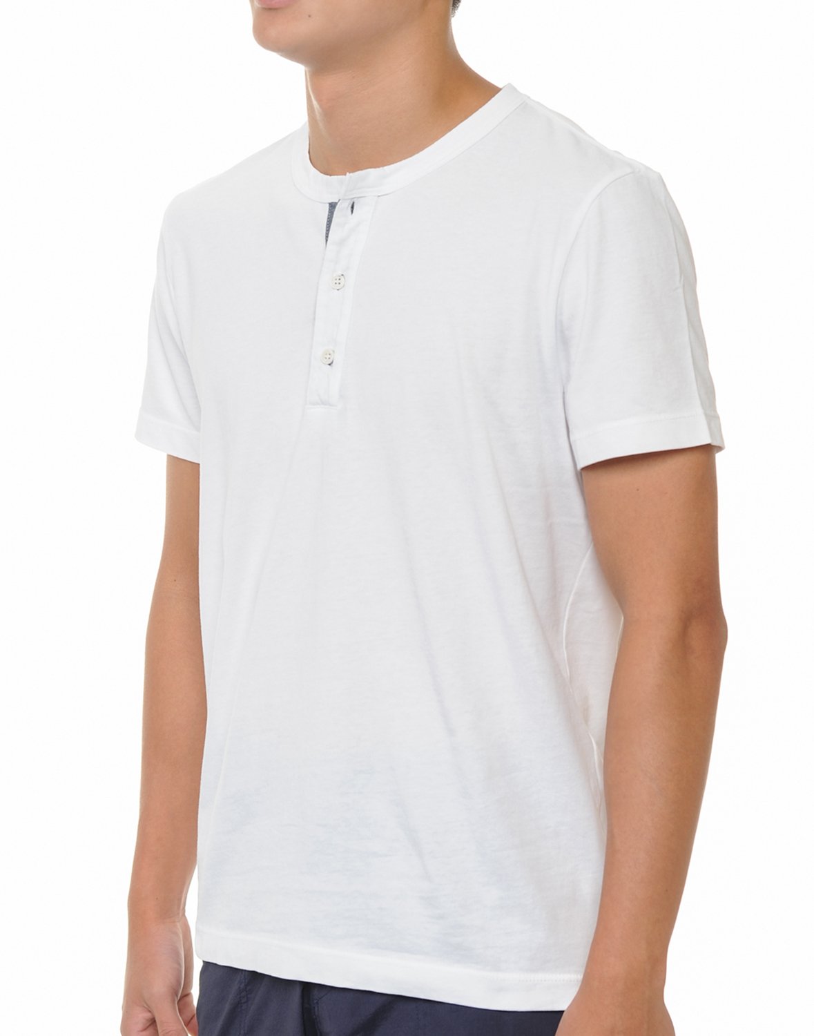 YURO-K Men's Garment Dyed Premium Cotton Classic Short Sleeve Henley with Binded Neck T-Shirt Small - 2X Large