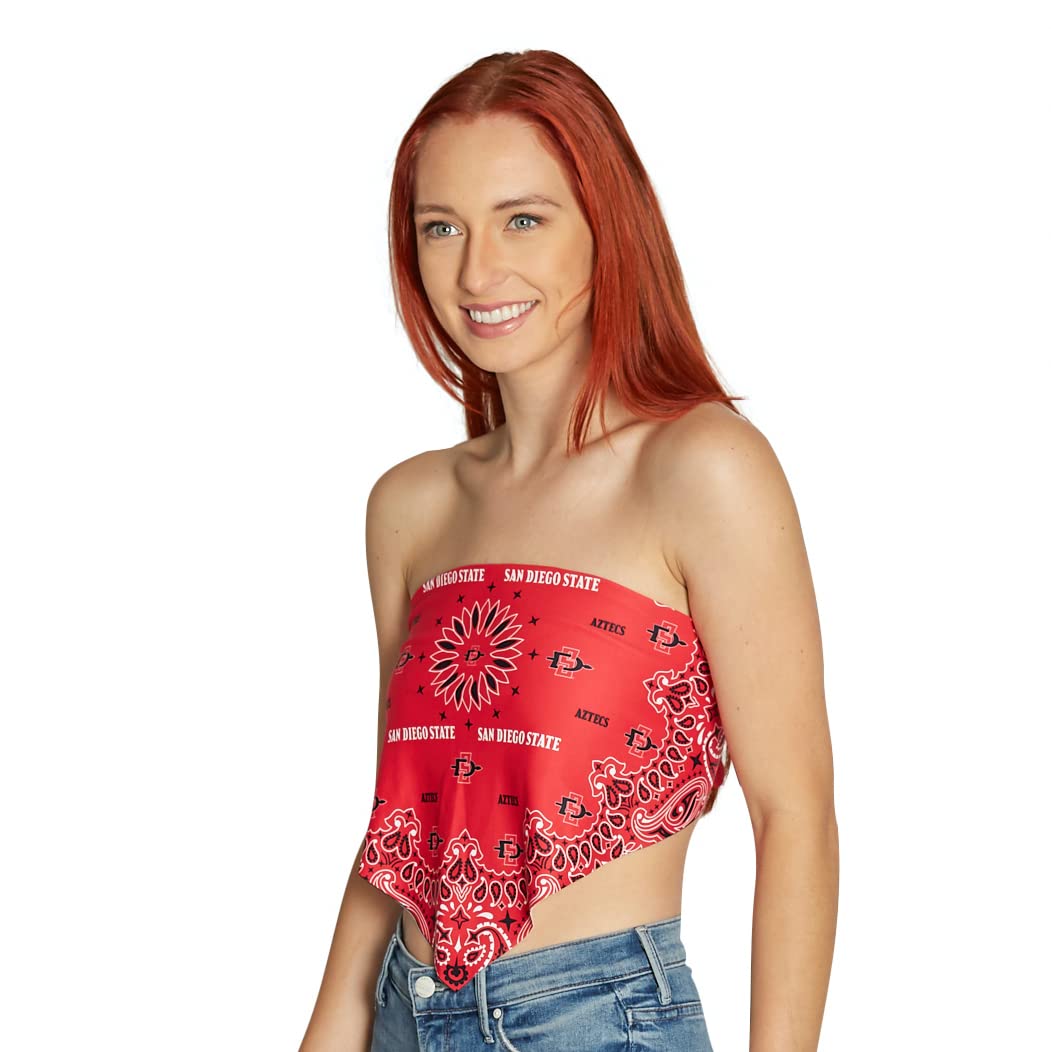 Lojobands Women's Bandana Top Tailgate Outfit College Tank Top Crop Top Made in USA One Size Fits Most