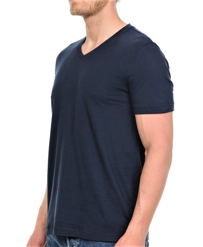 YURO-K Men's Short Sleeve V-Neck T-Shirt Premium Cotton Classic Short Sleeve V-Neck T-Shirt