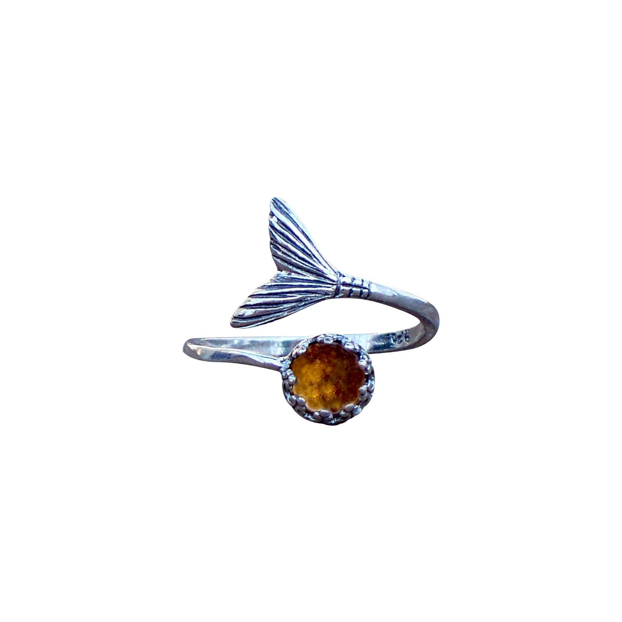 Bottled Up Designs Handmade Mermaid Adjustable Ring, Recycled Bottle Glass, Sterling Silver, Eco Friendly, Made in USA, Birthday Gifts, Mothers Day, Women, Anniversary (Mason Jar Aqua)