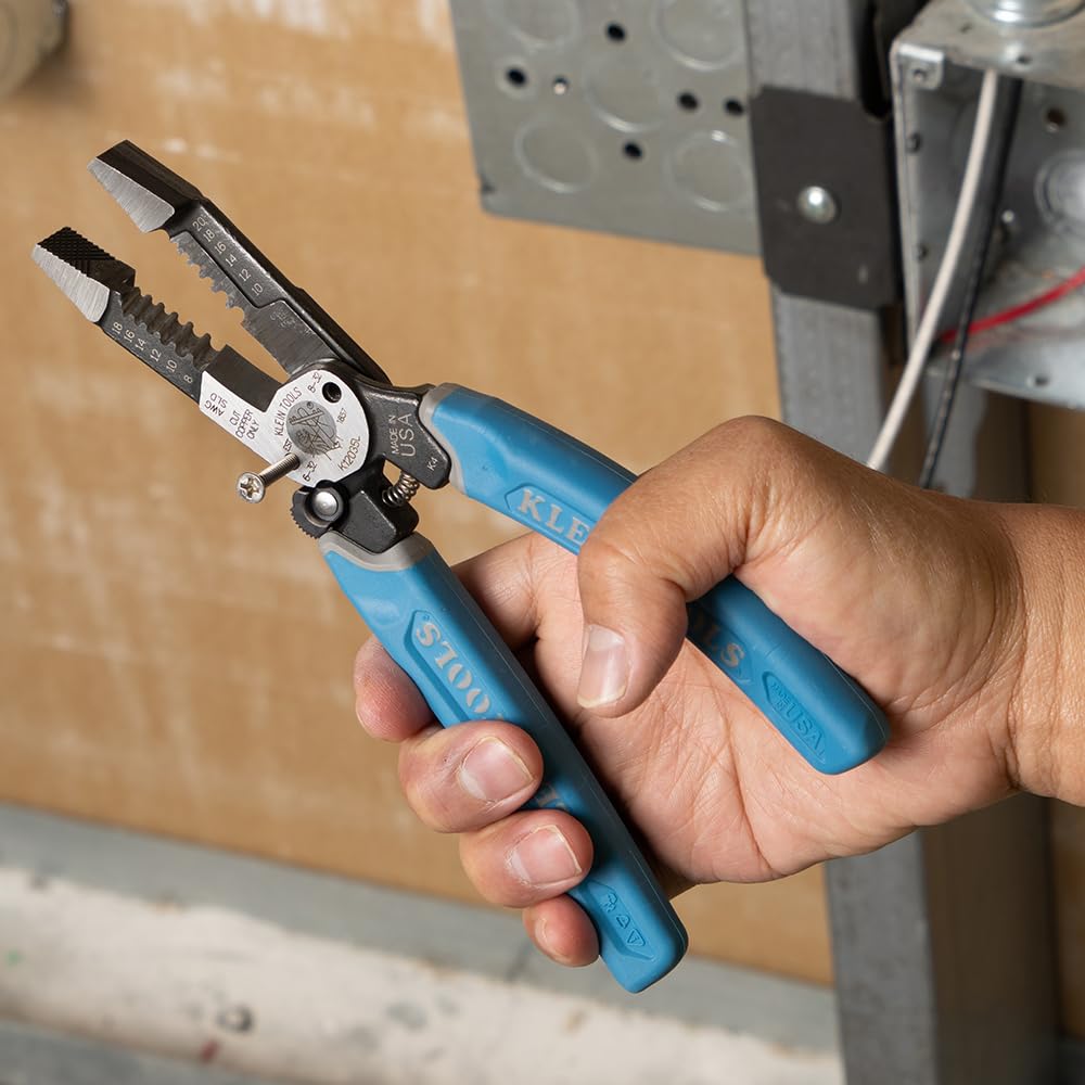 Klein Tools K12035 Klein-Kurve Wire Cutters, Heavy Duty Wire Stripping Tool, Made in USA