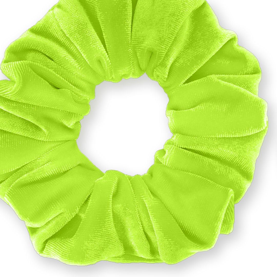 Velvet Scrunchies Premium Plush Soft Ponytail Holder Made in the USA Black