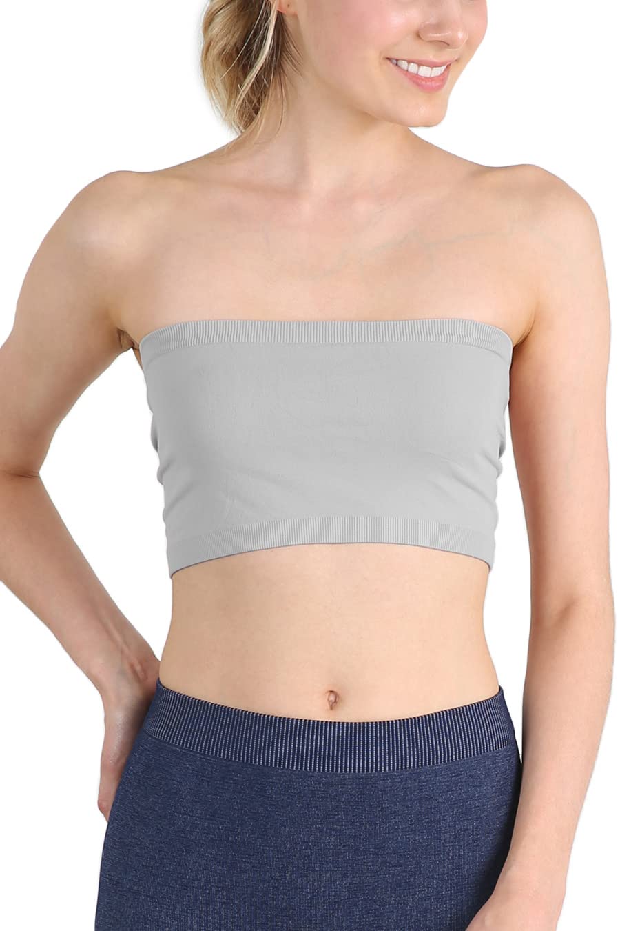NIKIBIKI Women Seamless Basic Bandeau, Made in U.S.A, One Size