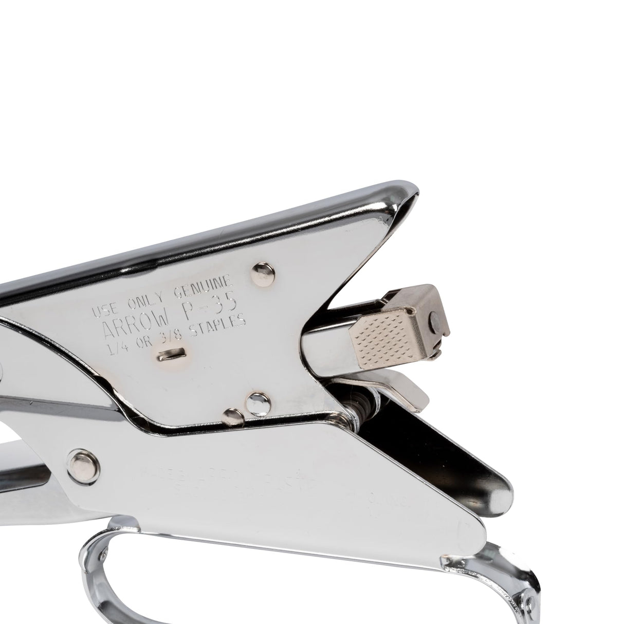 Arrow P35 Heavy Duty Handheld Plier Stapler for Crafts, Office, and Insulation, Uses 1/4-Inch and 3/8-Inch Staples , Silver