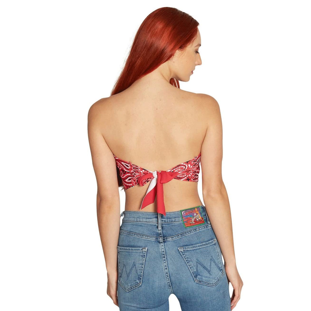 Lojobands Women's Bandana Top Tailgate Outfit College Tank Top Crop Top Made in USA One Size Fits Most