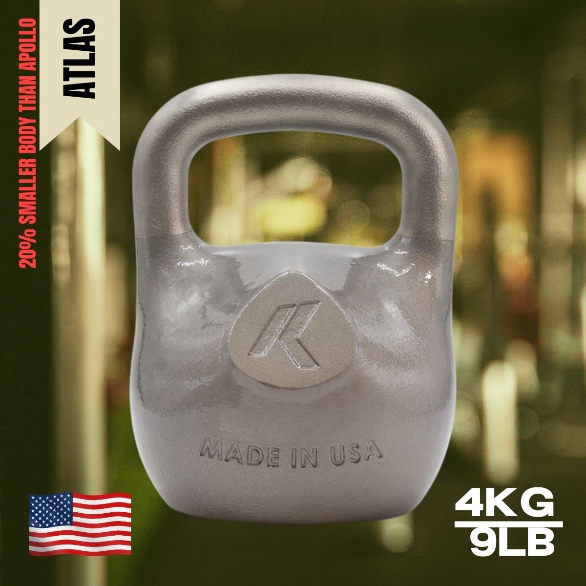| Atlas Model | Made in USA | Ergonomic Design for Fitness & Competition | 4kg/9lb-24kg/53lb