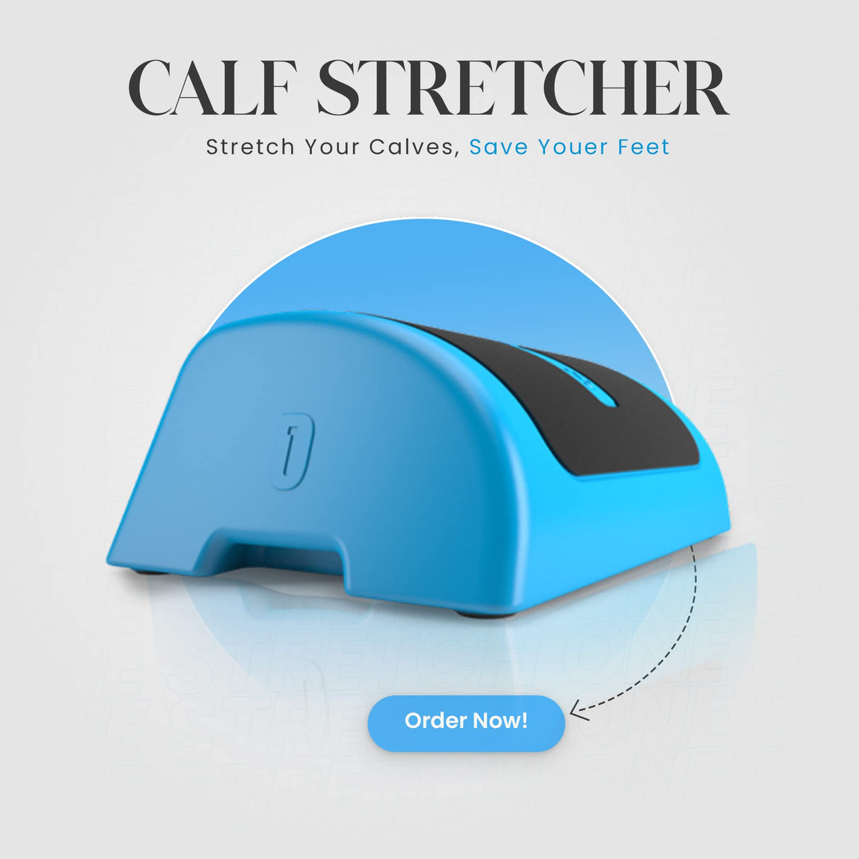 Multitask hands free while you stretch your calves for plantar fasciitis, foot pain, Achilles tendinitis, and more. Made in the USA. (Blue)