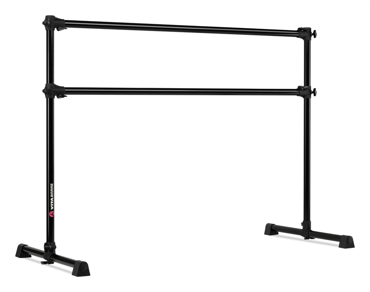 VITA Barre Portable Freestanding Double Ballet Barre, Prodigy, Aluminum | Adjustable Height, USA Made, Home or Gym Exercise Equipment for Kids & Adults | Dance, Fitness, Pilates