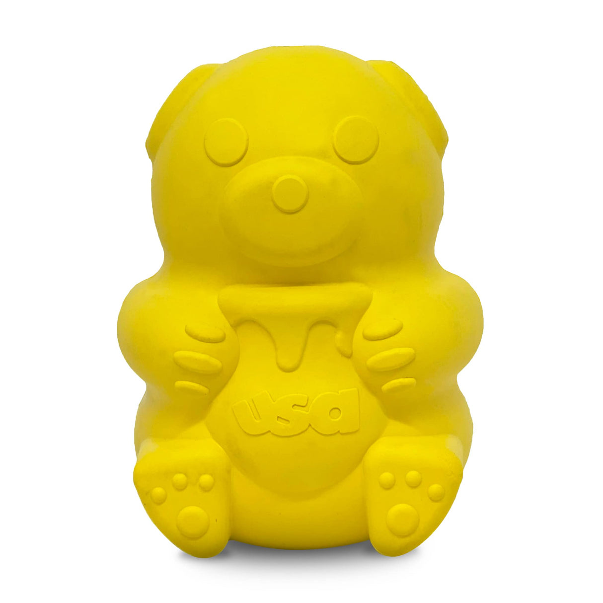 SodaPup Honey Pot – Durable Dog Treat Dispenser & Enrichment Toy Made in USA from Non-Toxic, Pet Safe, Food Safe Natural Rubber Material for Mental Stimulation, Problem Chewing, Calming Nerves, & More