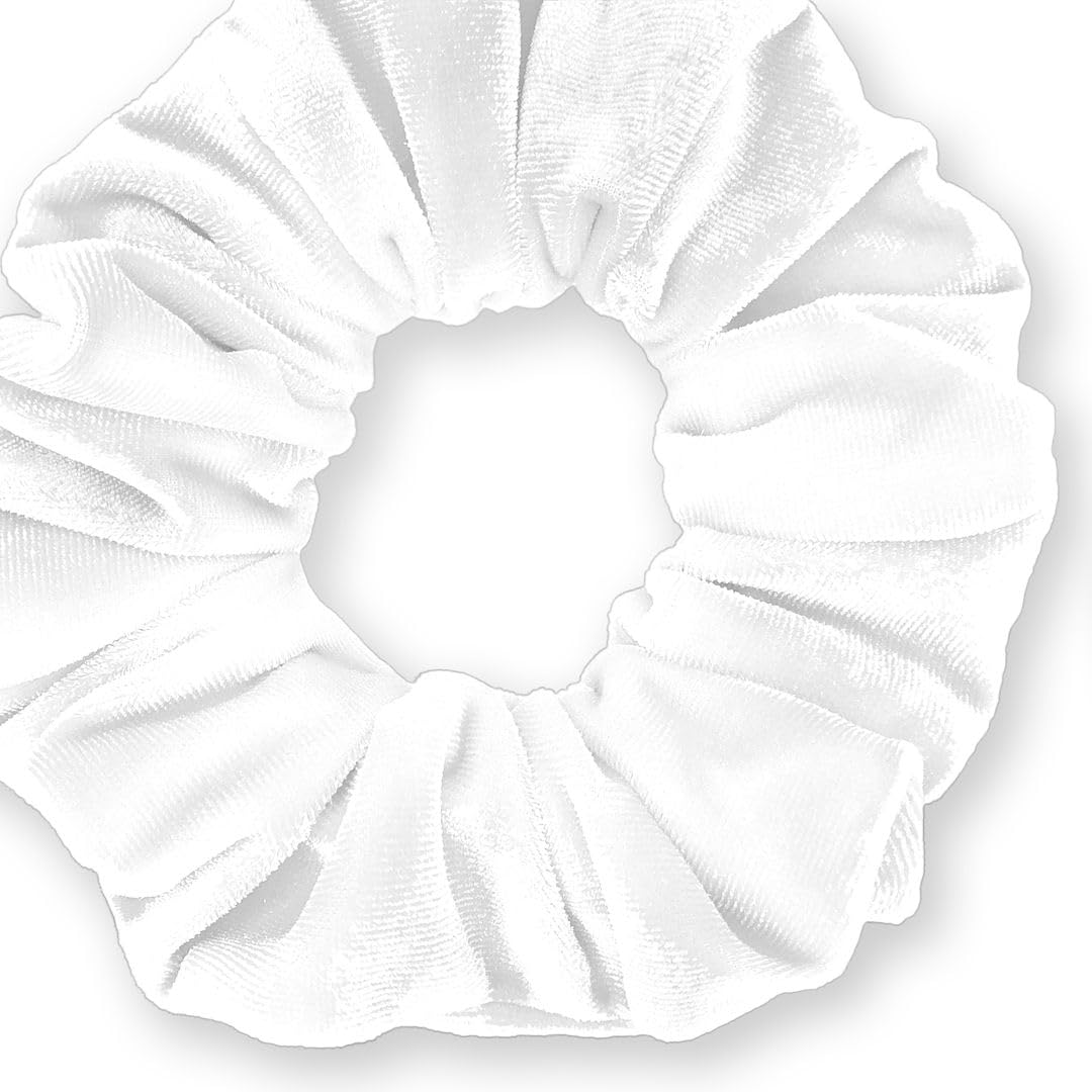 Velvet Scrunchies Premium Plush Soft Ponytail Holder Made in the USA Black
