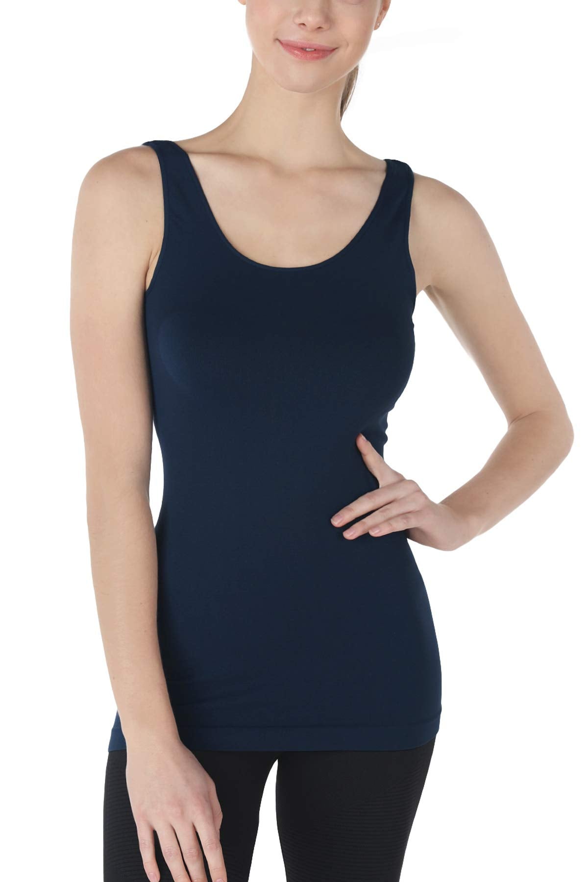 NIKIBIKI Women Seamless Basic Jersey Tank Top, Made in U.S.A, One Size