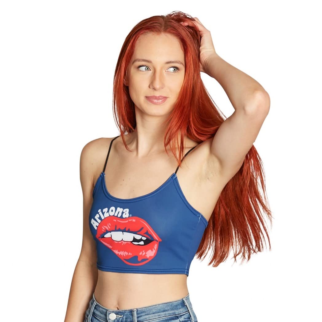 Lojobands Women's Tailgate Outfit College Spaghetti Tank Top Crop Top Made in USA One Size Fits Most