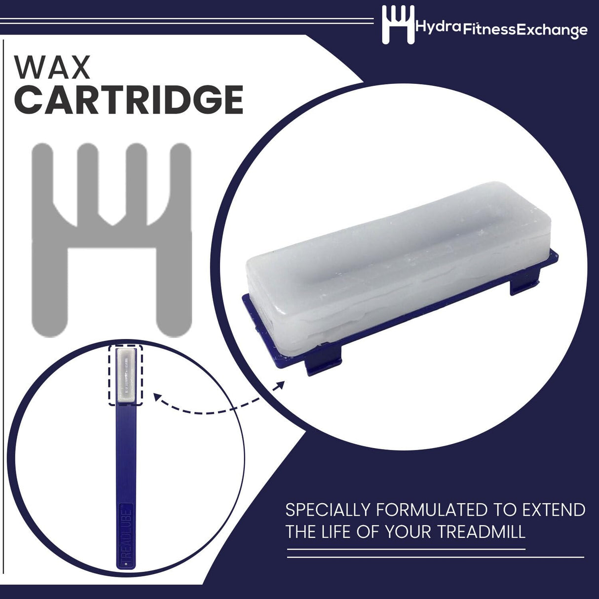 Treadmill Wax Stick APPLICATOR by TREADLUBE Easy to USE P/N WAXAPP - Made in USA
