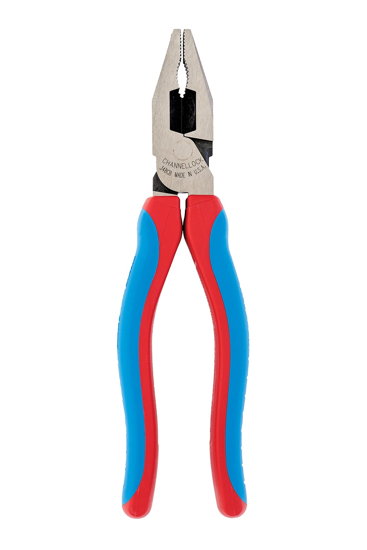 Channellock 369 9.5-Inch Lineman's Pliers | Xtreme Leverage Technology (XLT) Requires Less Force to Cut than Other High-Leverage Models | Forged from High Carbon Steel | Made in the USA, Blue Handle