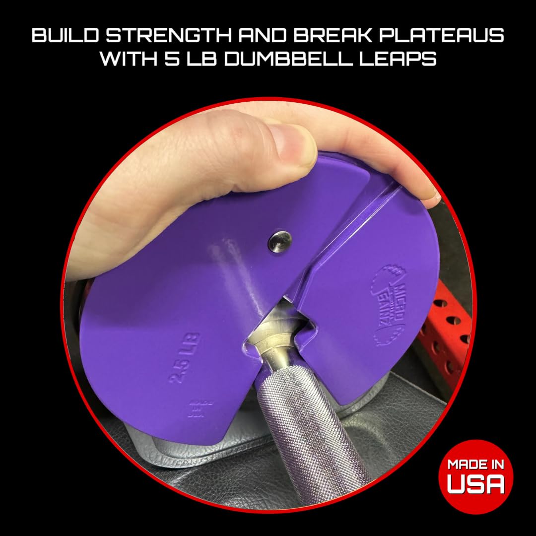 Micro Gainz Dumbbell Fractional 2.5 lb Weight Plate, Ideal for Micro Loading, (Choose Color) 2 Piece Fractional Weight Plates, Designed for Dumbbell Training, Made In USA