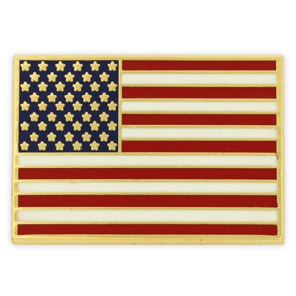 PinMart's 2 Pack Made in the USA American Flag Enamel Lapel Pins