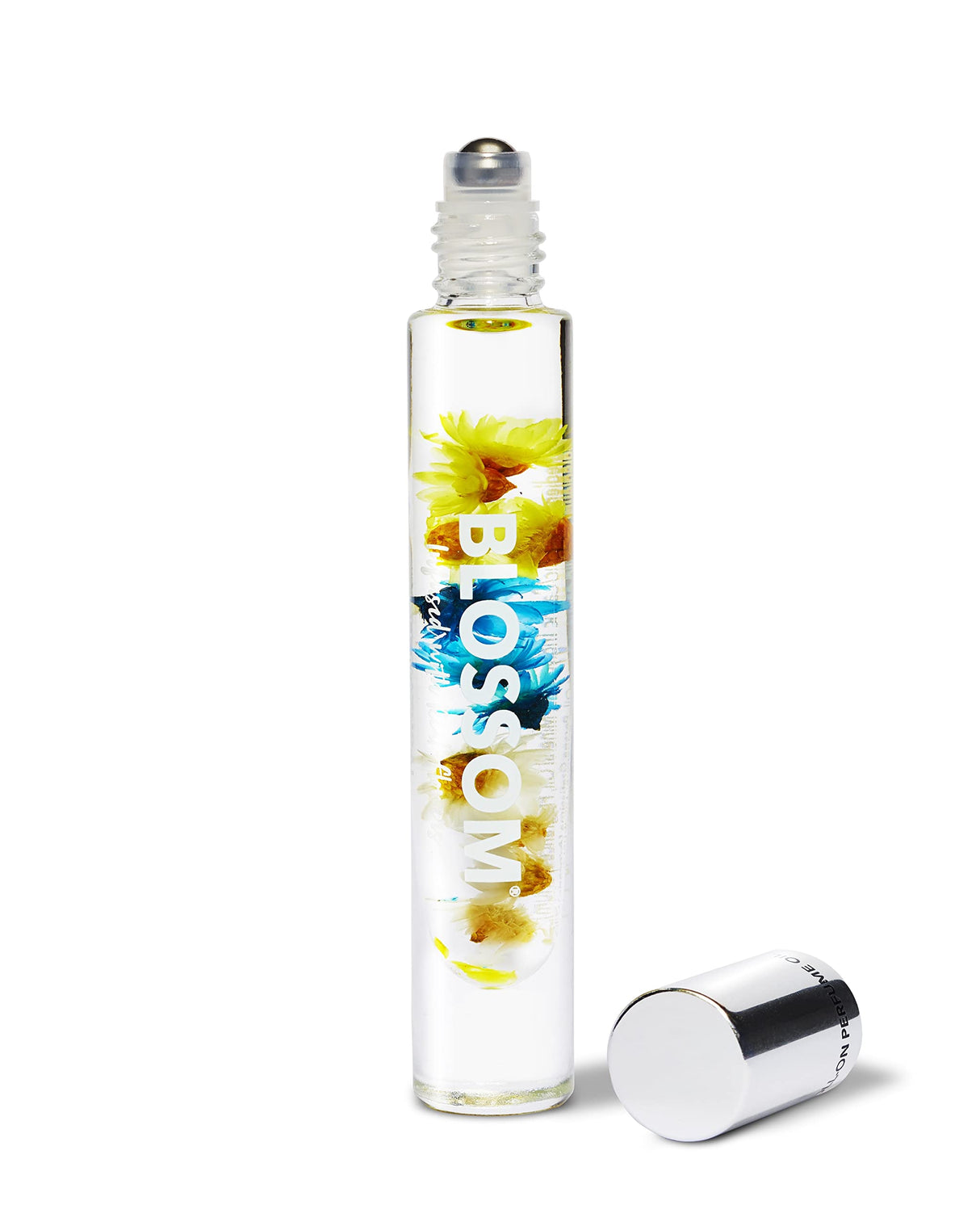 Blossom Roll on Perfume Oil for Women, Alcohol Free Rollerball Perfume with Essential Oil, Infused with Real Flowers, Made in USA, 0.20 oz (Lemon, Bergamot, Violet, White Musk), Cactus Flower