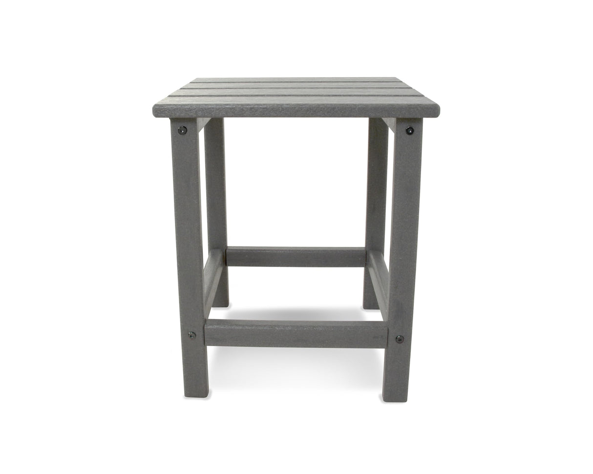 POLYWOOD ECT18GY Long Island Side Table, 18-Inch, Slate Grey