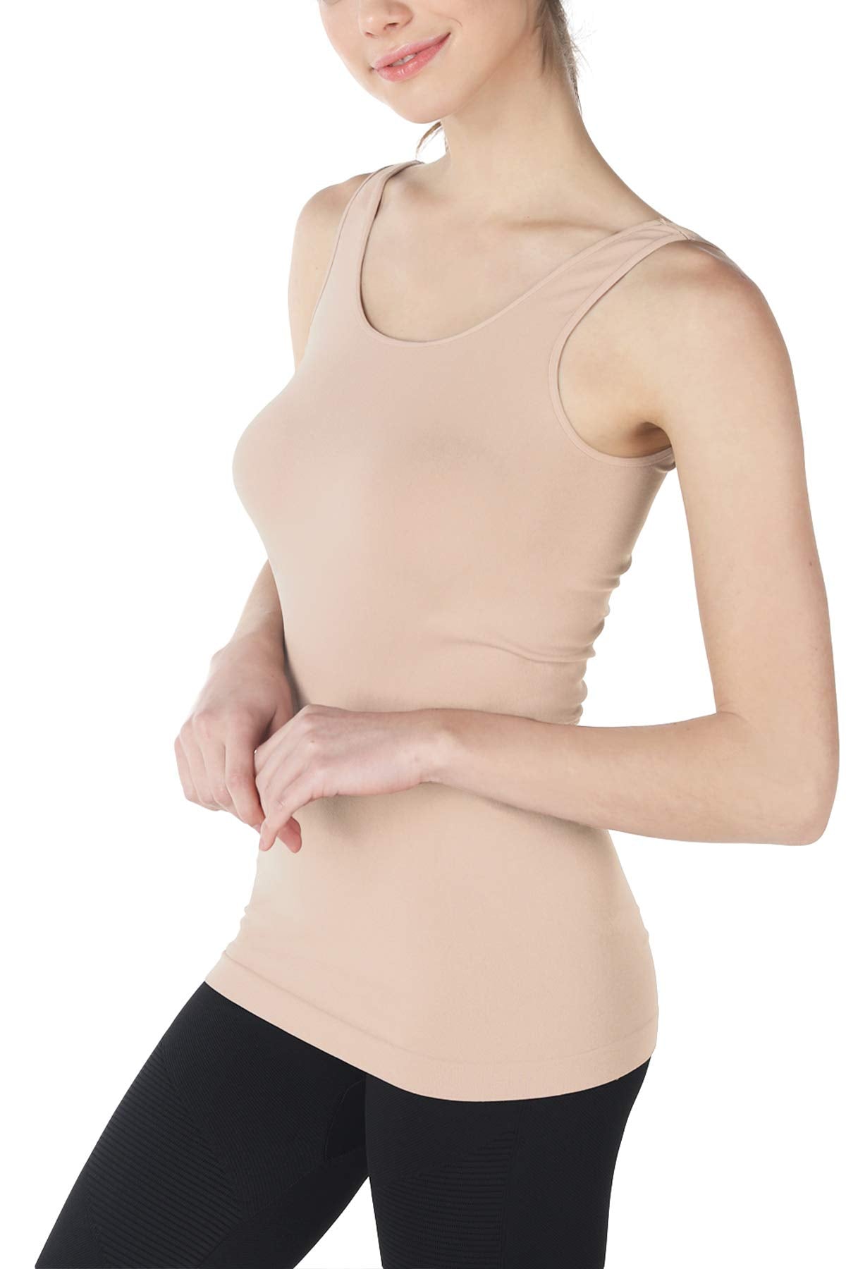 NIKIBIKI Women Seamless Basic Jersey Tank Top, Made in U.S.A, One Size