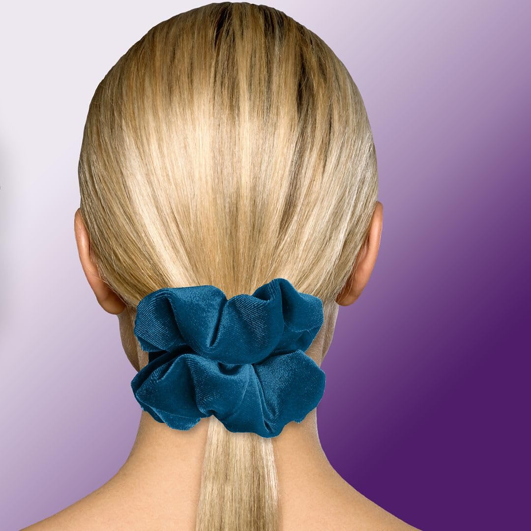 Velvet Scrunchies Jumbo Size Plush Big Ponytail Holders Thick Braided Locked Hair Big Made in the USA Green Pine