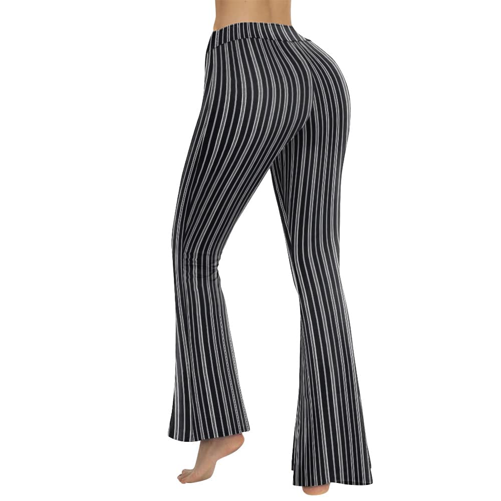 Sweet Hearts Flare Yoga Pants for Women- High Waisted Bootcut Leggings Casual Stretchy Palazzo Wide Leg Pants Made in USA