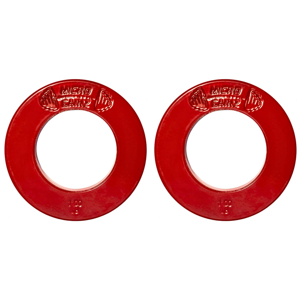 Micro Gainz Multi-Color Calibrated Fractional Weight Plates Set of 2 Pieces, Choose Set (.25LB-1LB), Designed for Olympic Barbell Weights for Strength Training, Made in USA