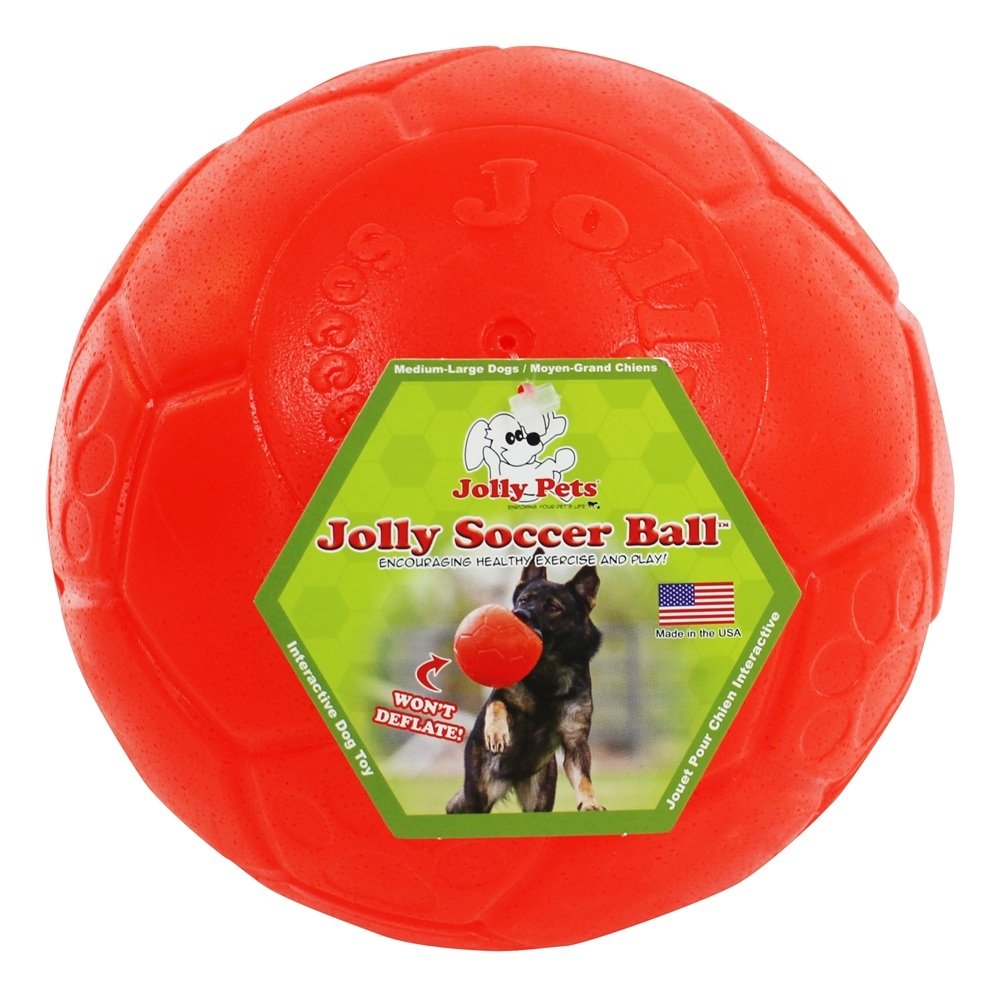 Jolly Pets Medium Soccer Ball Floating-Bouncing Dog Toy, 6 inch Diameter, Apple Green (SB06 GR)