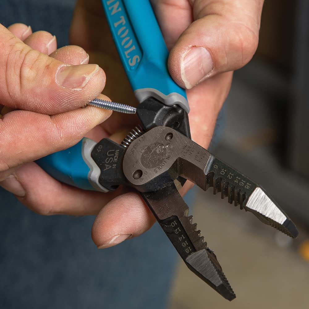 Klein Tools K12035 Klein-Kurve Wire Cutters, Heavy Duty Wire Stripping Tool, Made in USA