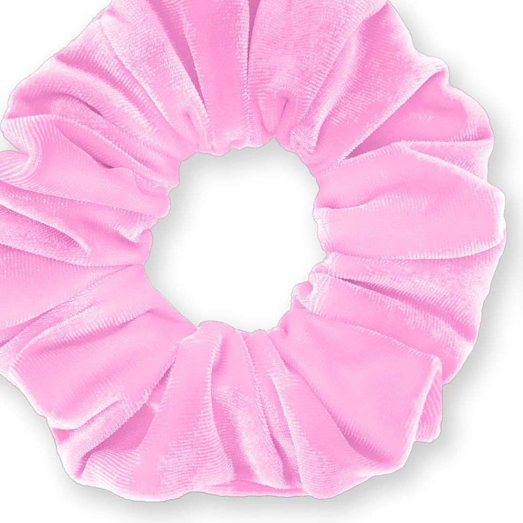 Velvet Scrunchies Premium Plush Soft Ponytail Holder Made in the USA Black