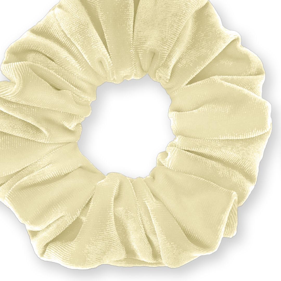 Velvet Scrunchies Premium Plush Soft Ponytail Holder Made in the USA Black