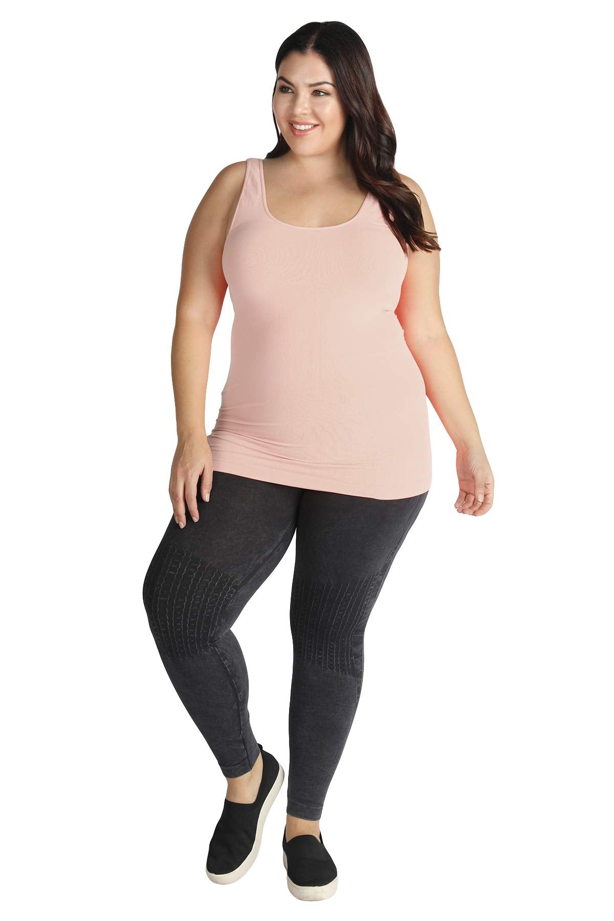 NIKIBIKI Women Seamless Premium Classic Tank Top, Made in U.S.A, Plus Size