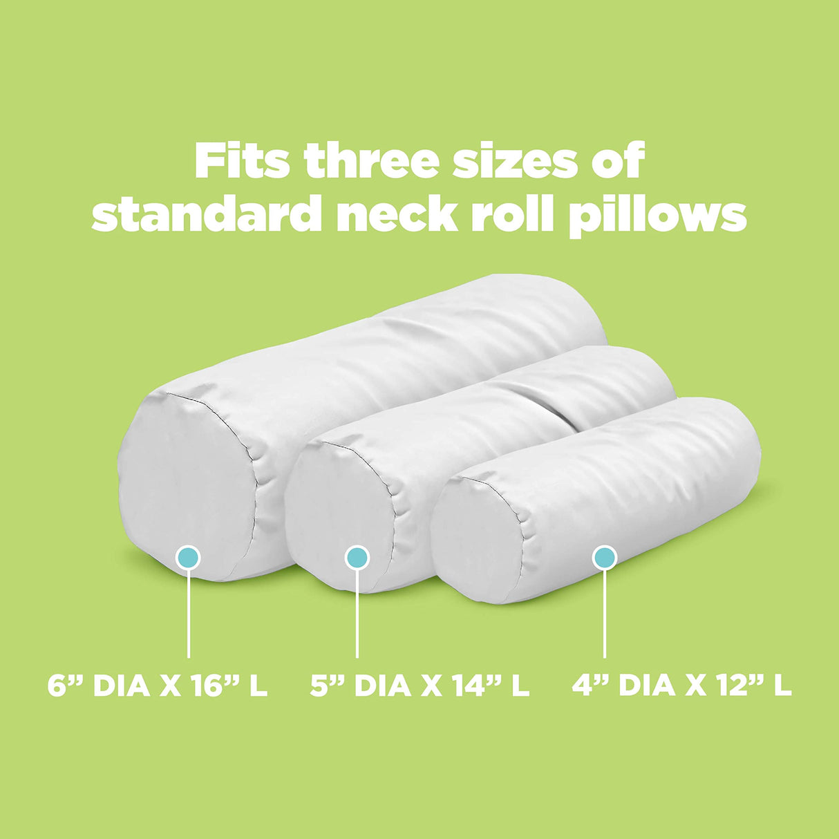 Bean Products Neck Roll Pillowcases | Cotton, 10 oz. Heavy Duty | Navy (6" x 16")