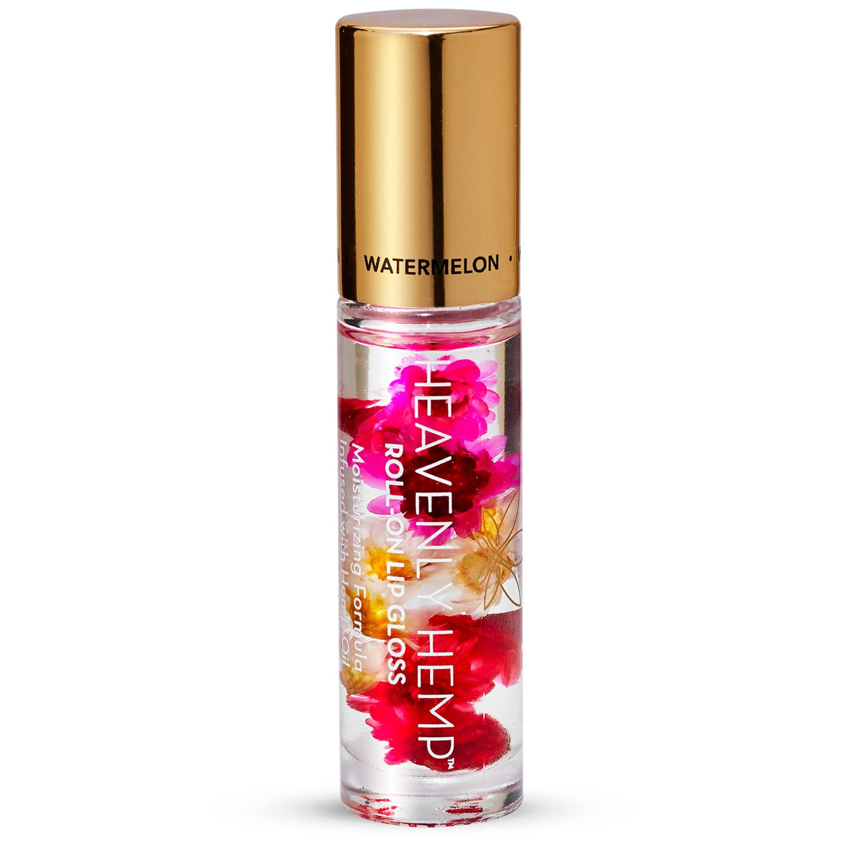 Blossom Scented Roll on Lip Gloss, Infused with Real Flowers, Made in USA, 0.20 fl. oz./5.9ml, Watermelon