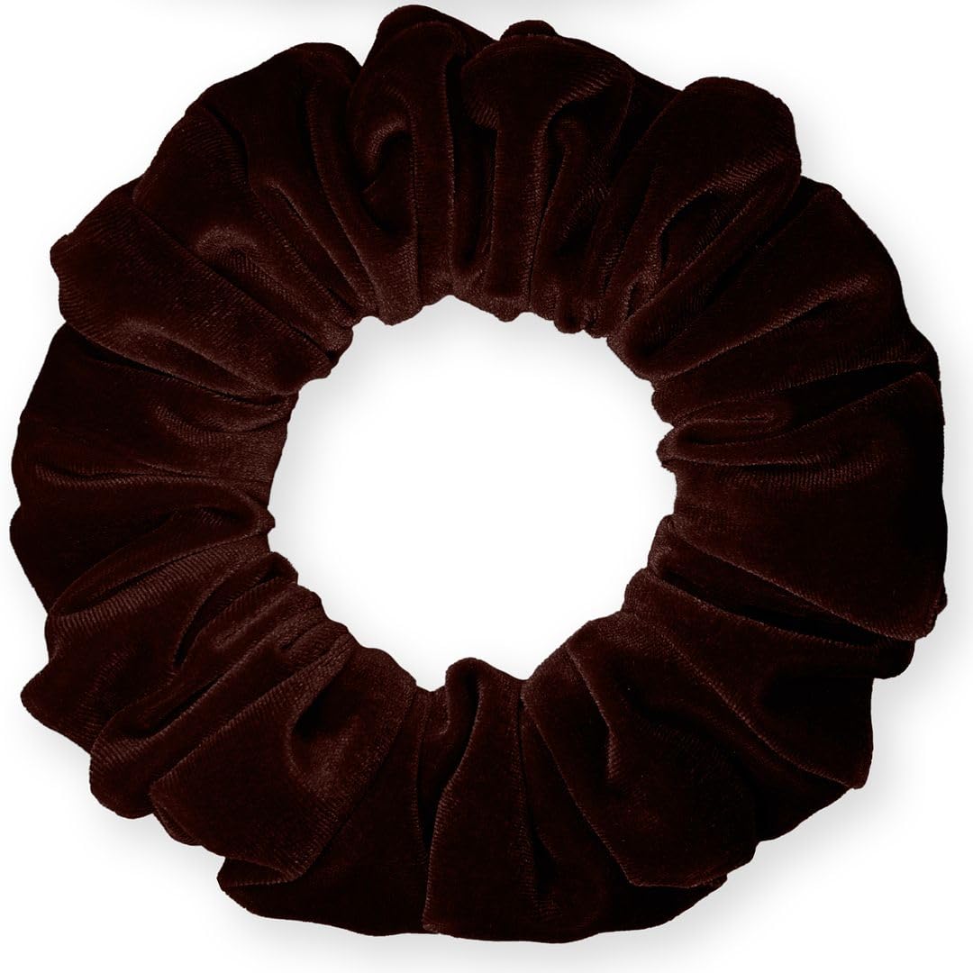 Velvet Scrunchies Jumbo Size Plush Big Ponytail Holders Thick Braided Locked Hair Big Made in the USA Green Pine