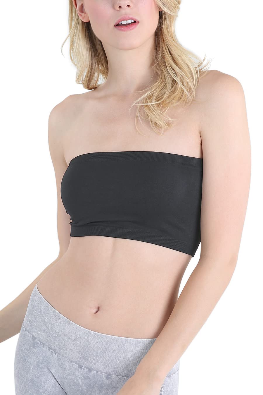 NIKIBIKI Women Seamless Basic Bandeau, Made in U.S.A, One Size