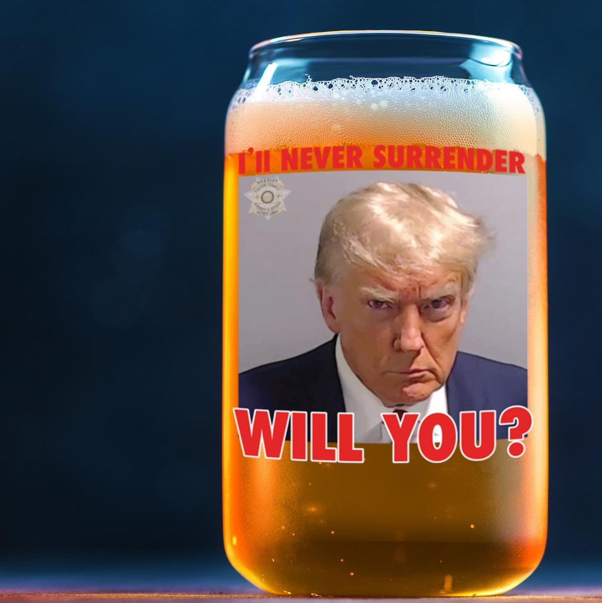 Trump Mugshot Shot Glass | Trump Lovers Gift | Gift for Him - Set of 4 (2 oz)