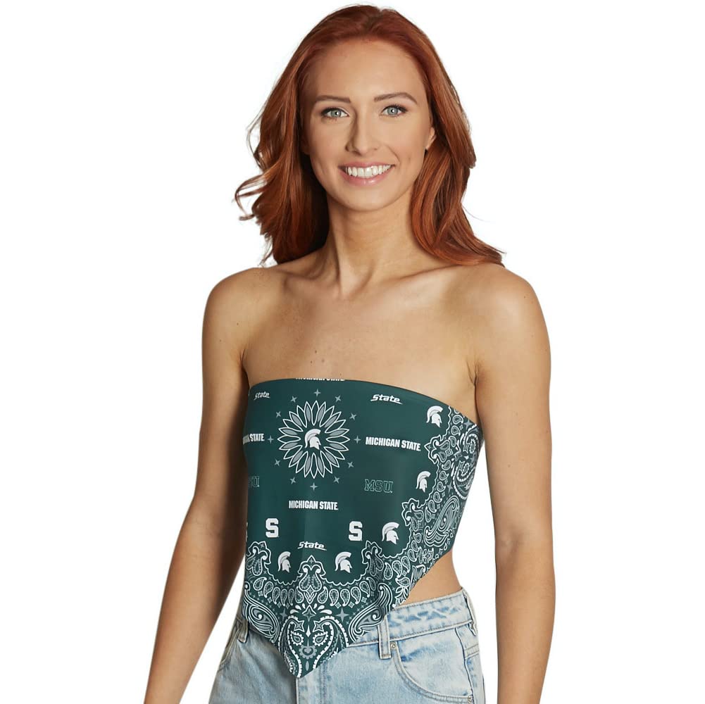 Lojobands Women's Bandana Top Tailgate Outfit College Tank Top Crop Top Made in USA One Size Fits Most