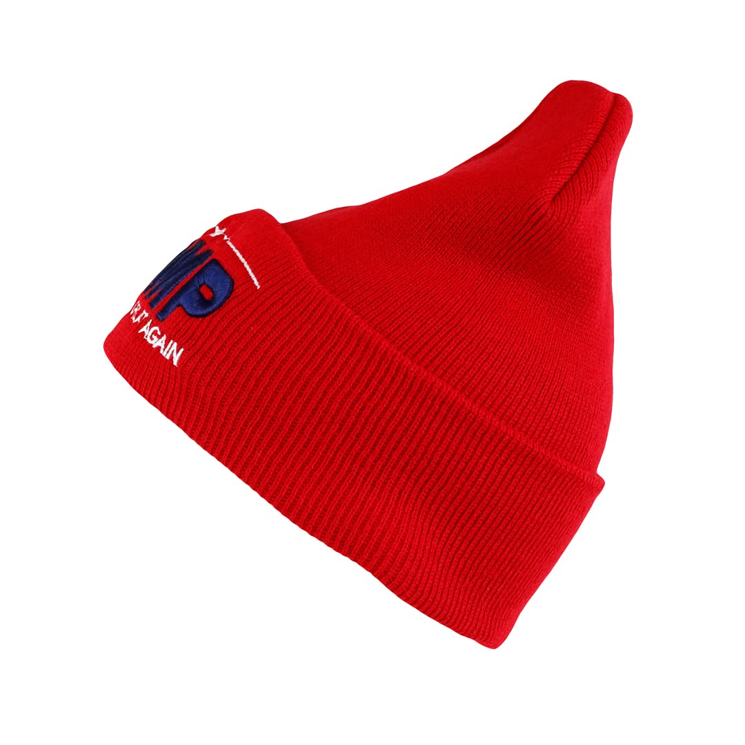 Made in USA Exclusive 2024 47th President 3D Trump Skull Knit Beanie Cap President Beanie Hat