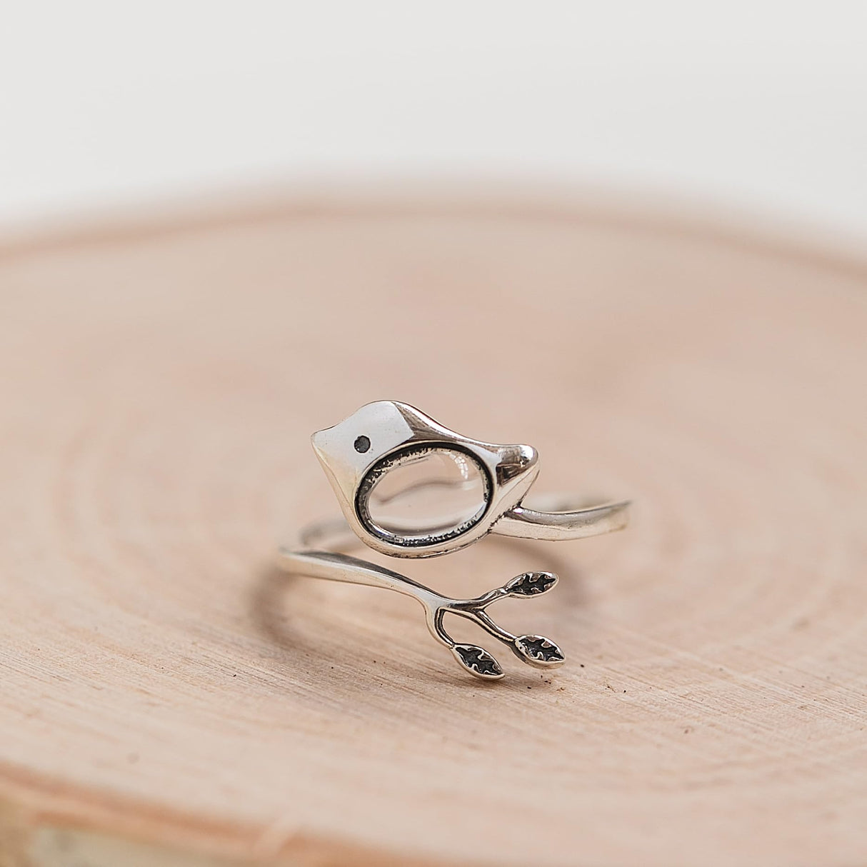 Bottled Up Designs Handmade Little Bird Ring, Recycled Antique Bottles, Sterling Silver, Eco Friendly, Made in USA, Birthday Gifts, Mothers Day, Women, Anniversary (Red Beer Bottle)