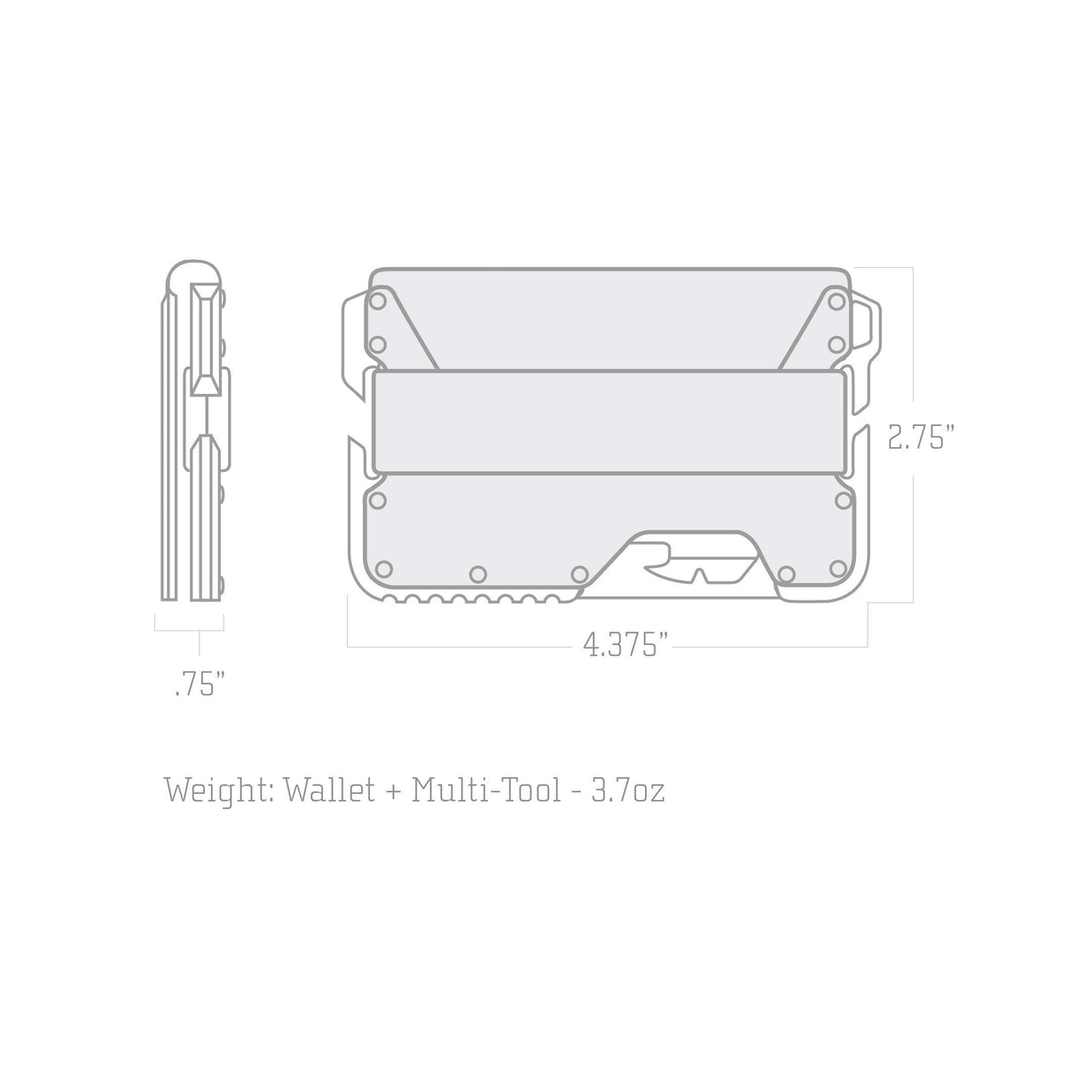 Dango Slim Minimalist Wallet for Men - RFID Blocking - Leather + Multi-Tool