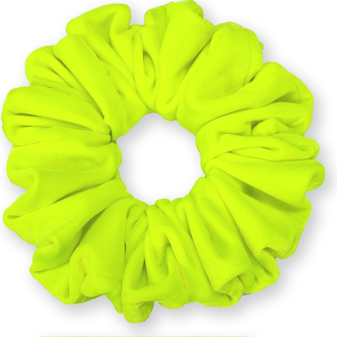 Velvet Scrunchies King Size Leopard XXL Plush Ponytail Holders Oversized Big Made in the USA