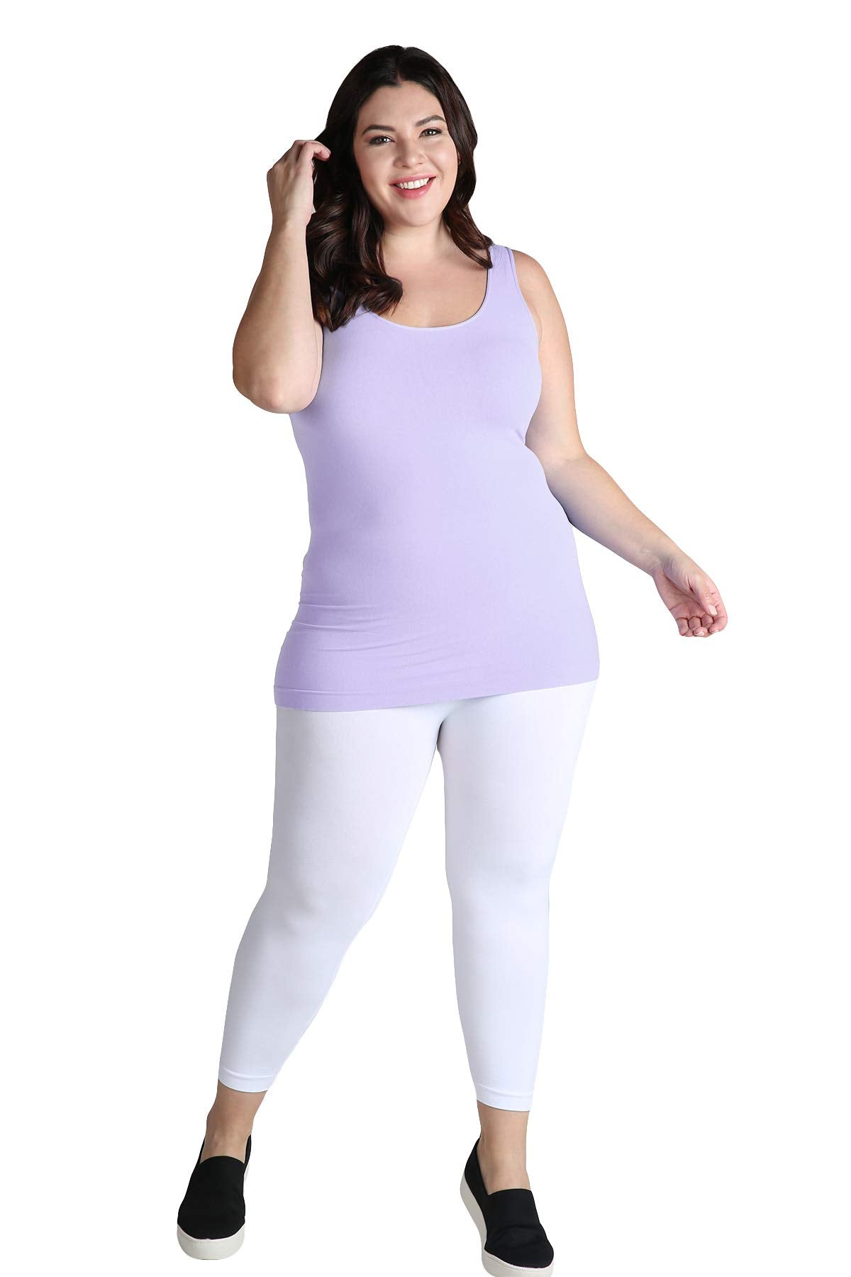 NIKIBIKI Women Seamless Premium Classic Tank Top, Made in U.S.A, Plus Size