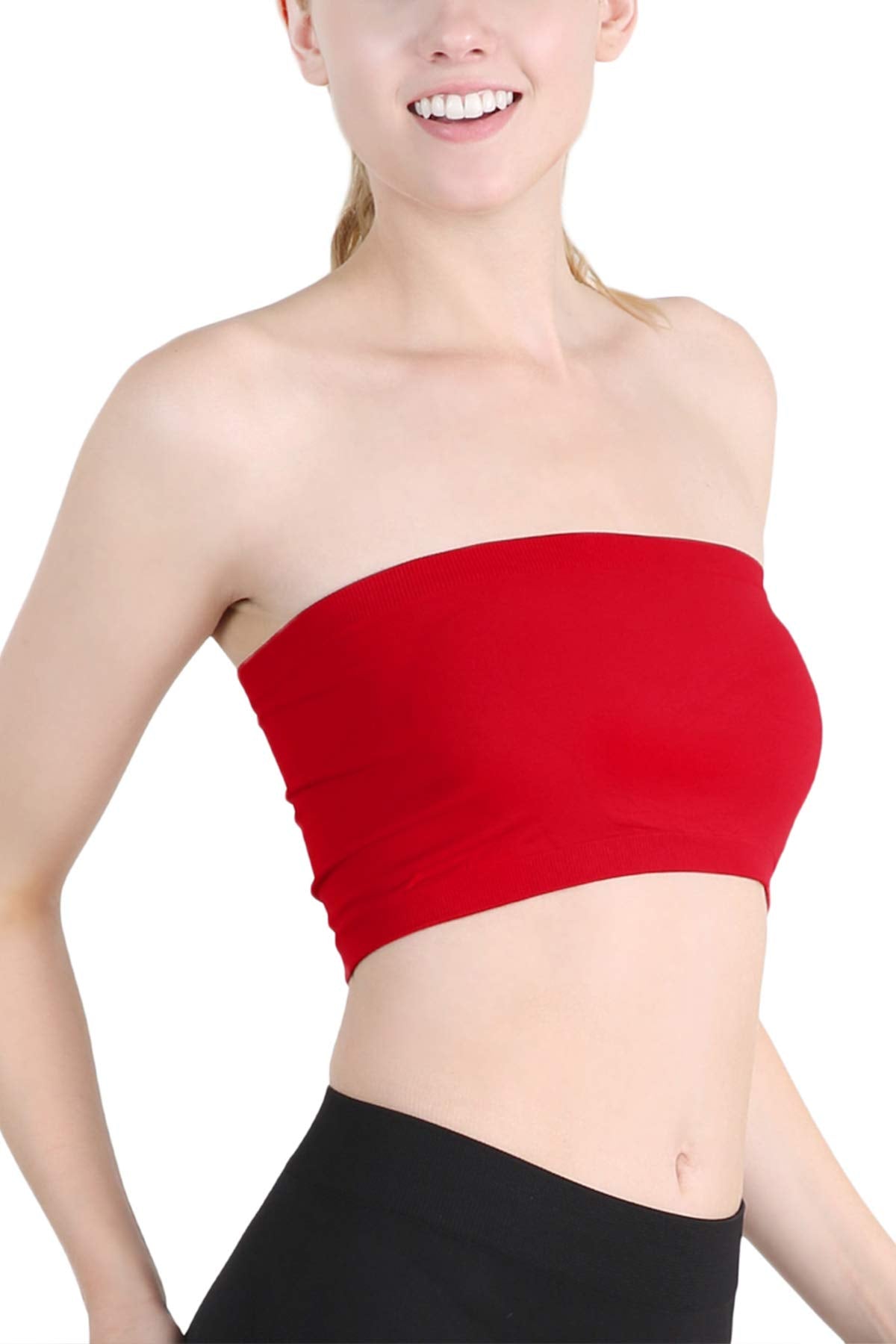NIKIBIKI Women Seamless Basic Bandeau, Made in U.S.A, One Size